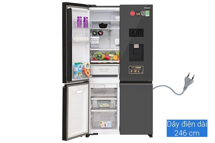 Tủ lạnh Panasonic Inverter 621 lít PRIME+ Edition Multi Door NR-XY680YMMV Màu Đen
