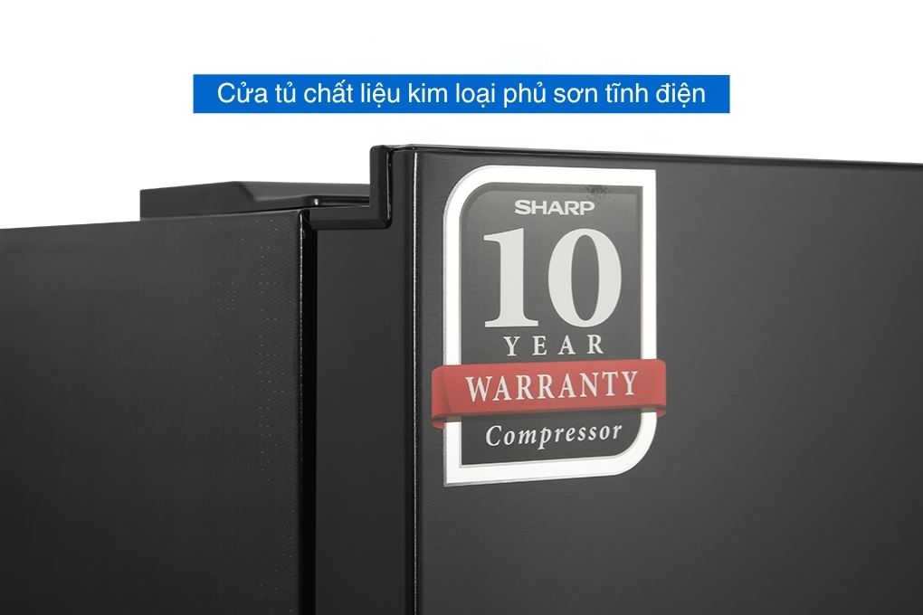 Tủ lạnh Sharp Inverter 417 lít SJ-X417WD-DG Màu Đen