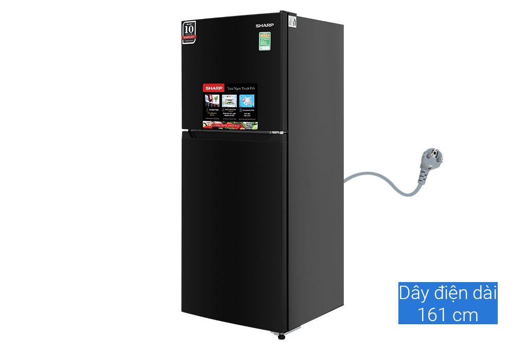 Tủ lạnh Sharp Inverter 181 lít SJ-X198V-DG Màu Đen