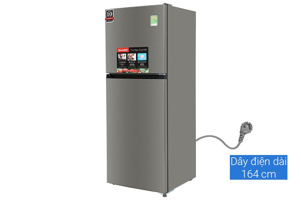Tủ lạnh Sharp Inverter 197 lít SJ-X215V-SL Màu Xám
