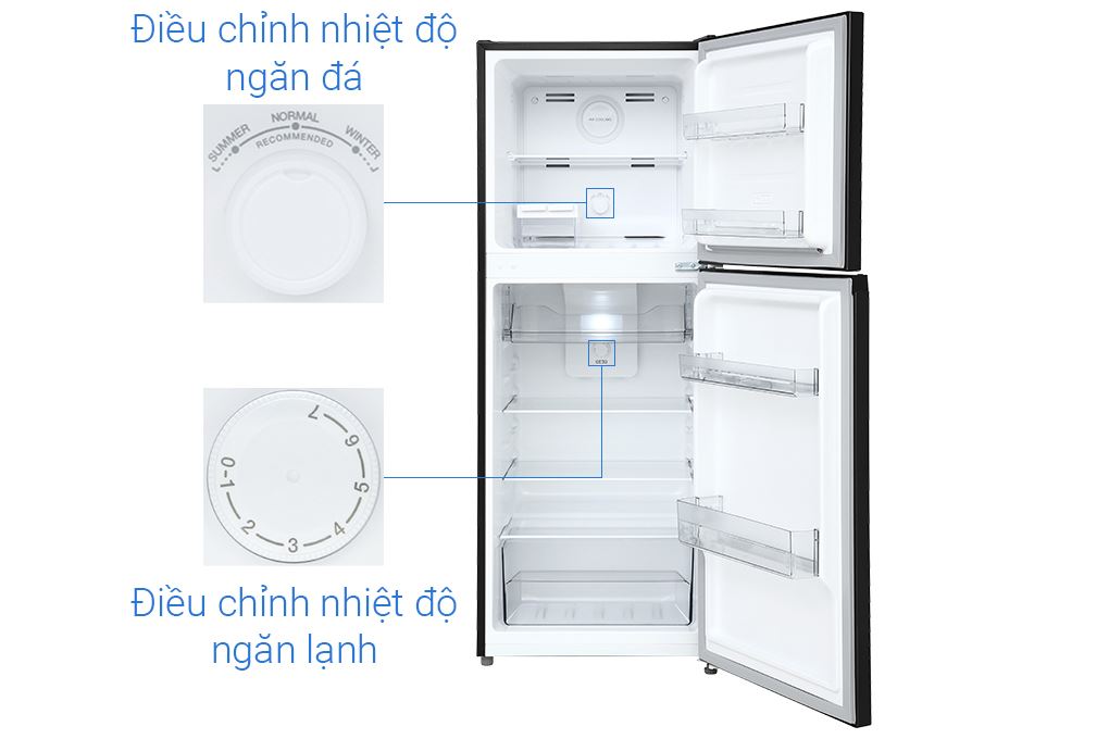 Tủ lạnh Sharp Inverter 197 lít SJ-X215V-DG Màu Đen