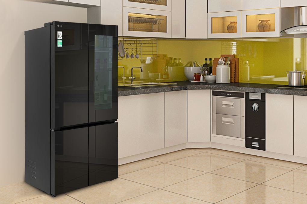 Tủ lạnh LG Inverter 617 lít Multi Door InstaView LFB61BLGAI Màu Đen