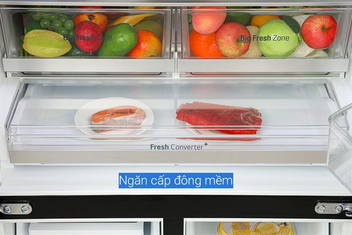 Tủ lạnh LG Inverter 617 lít Multi Door InstaView LFB61BLGAI Màu Đen