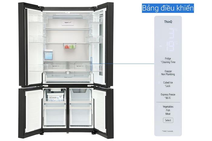 Tủ lạnh LG Inverter 617 lít Multi Door InstaView LFB61BLGAI Màu Đen