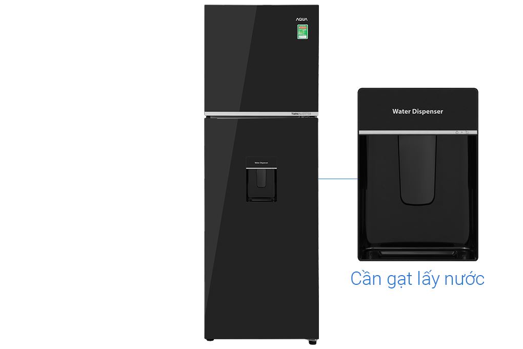 Tủ lạnh Aqua Inverter 328 lít AQR-T380FA(WGB) Màu Đen