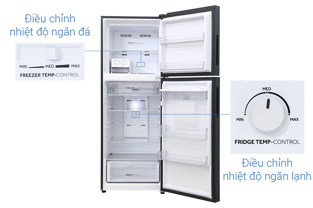 Tủ lạnh Aqua Inverter 328 lít AQR-T380FA(WGB) Màu Đen