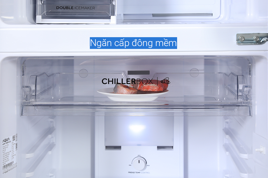 Tủ lạnh Aqua Inverter 328 lít AQR-T380FA(SL) Màu Đen - Xám