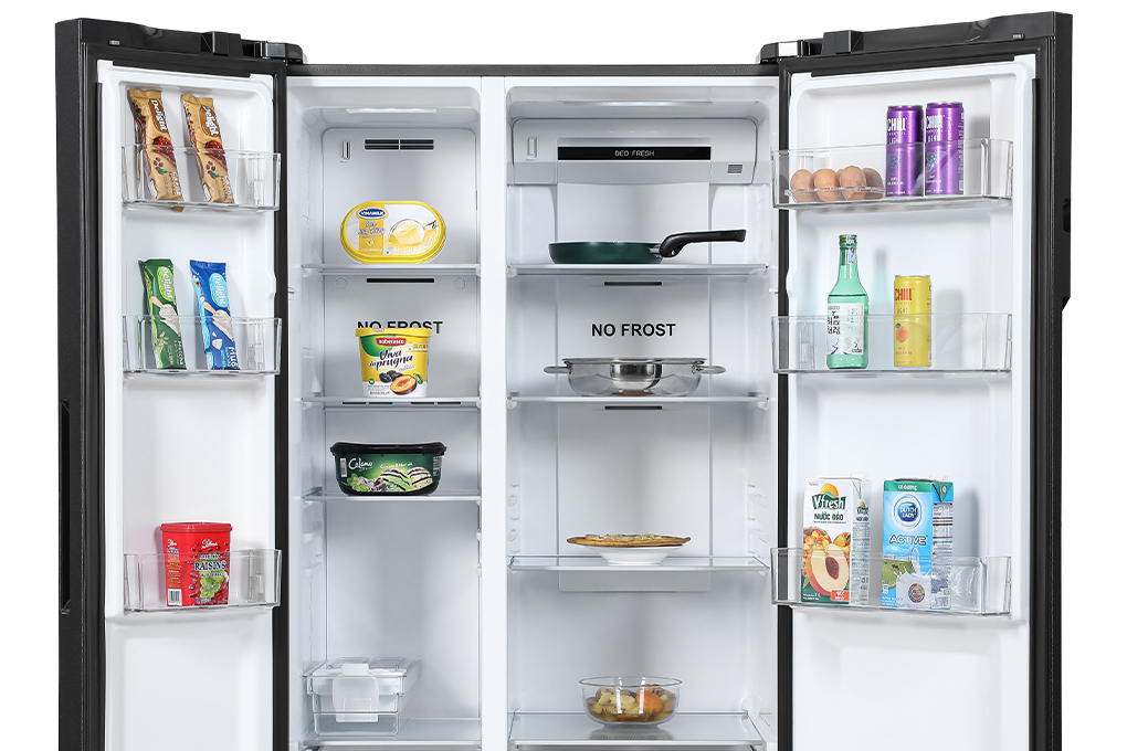 Tủ lạnh Aqua Inverter 550 lít Side By Side AQR-S612XA(CBC) Màu Đen