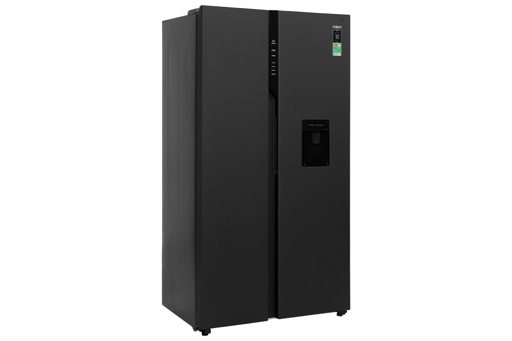 Tủ lạnh Aqua Inverter 550 lít Side By Side AQR-S612XA(WCB) Màu Đen