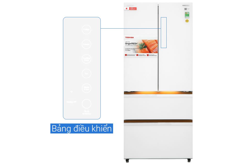 Tủ lạnh Toshiba Inverter 533 lít Japandi Multi Door GR-RF690WI-PGV(67) Màu Trắng