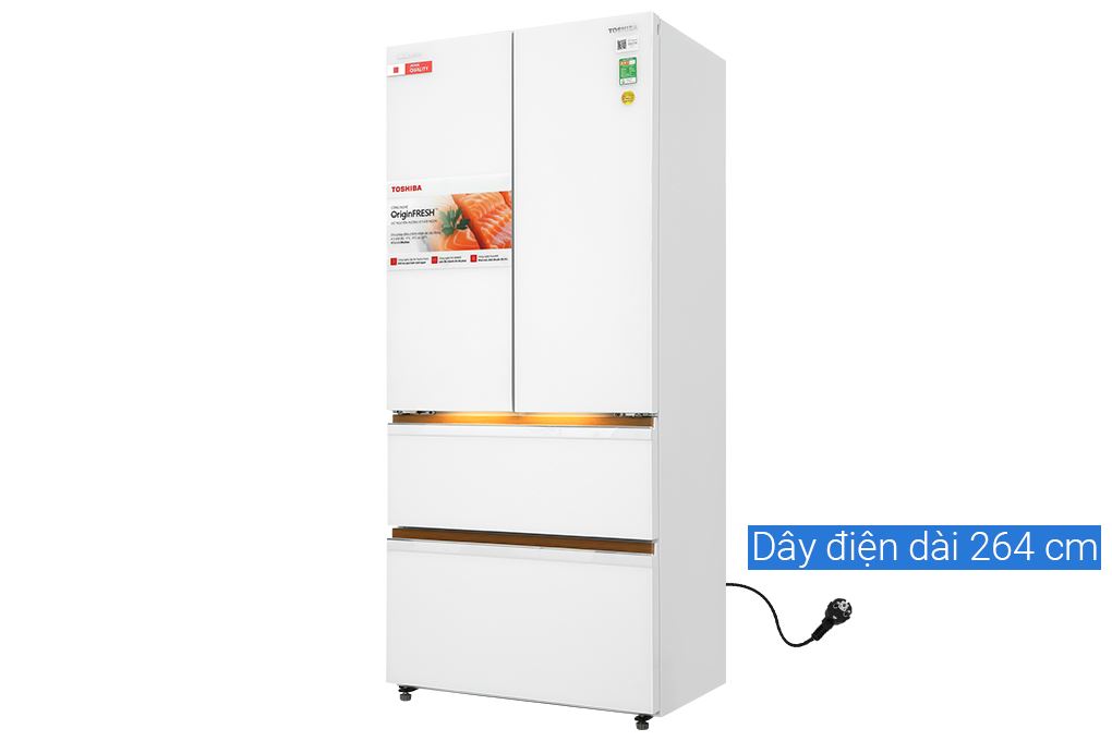 Tủ lạnh Toshiba Inverter 533 lít Japandi Multi Door GR-RF690WI-PGV(67) Màu Trắng