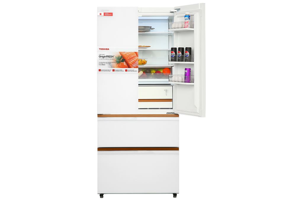 Tủ lạnh Toshiba Inverter 533 lít Japandi Multi Door GR-RF690WI-PGV(67) Màu Trắng