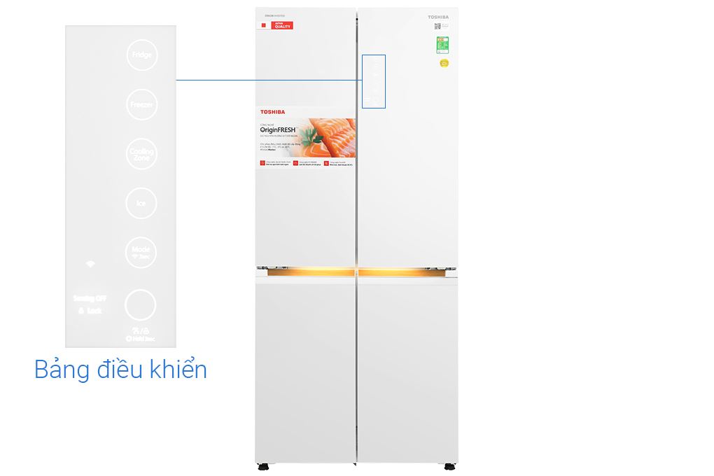 Tủ lạnh Toshiba Inverter 535 lít Japandi Multi Door GR-RF695WI-PGV(67) Màu Trắng