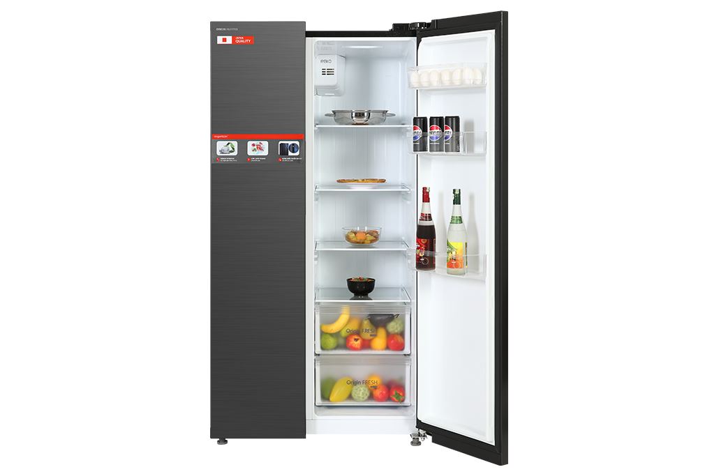 Tủ lạnh Toshiba Inverter 555 lít Side By Side GR-RS696WI-PMV(60)-AG Màu Xám