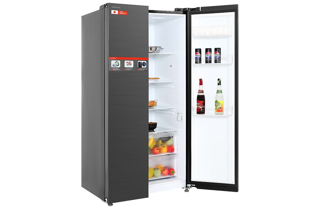 Tủ lạnh Toshiba Inverter 555 lít Side By Side GR-RS696WI-PMV(60)-AG Màu Xám