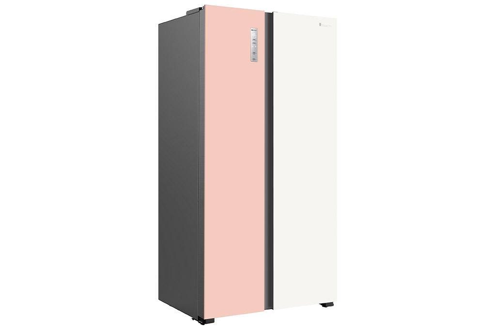 Tủ lạnh Hisense Inverter 519 lít Side By Side RS668N4EW-PU Màu Trắng - Hồng