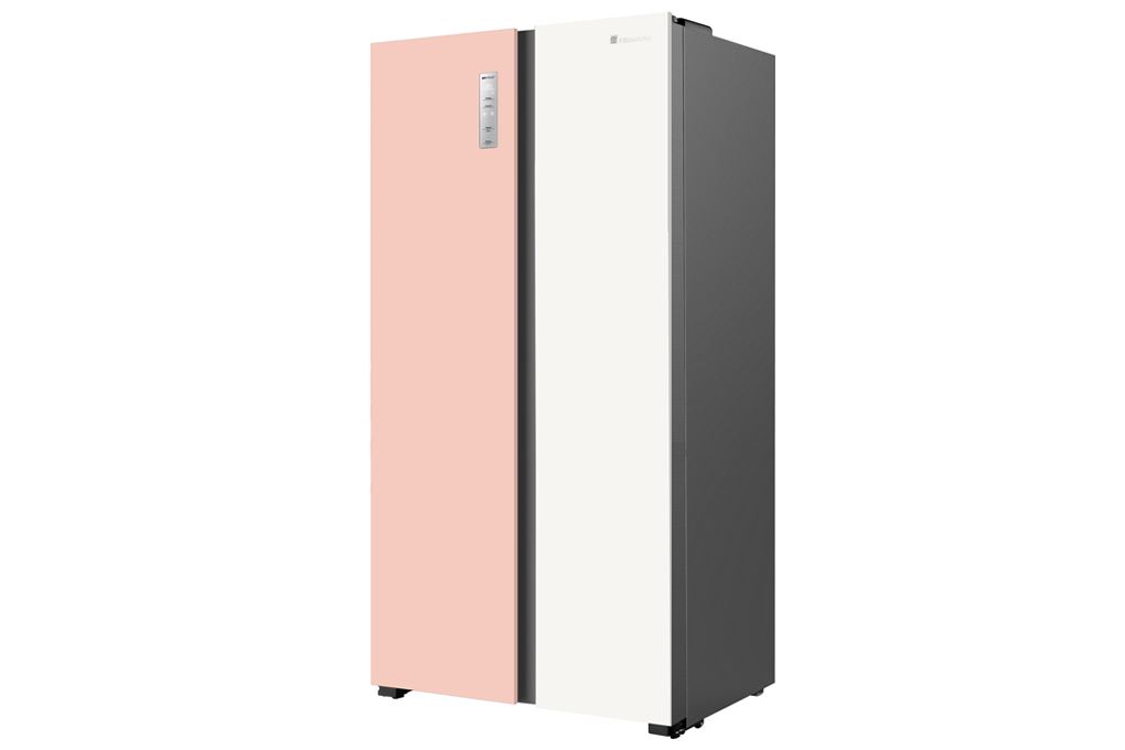 Tủ lạnh Hisense Inverter 519 lít Side By Side RS668N4EW-PU Màu Trắng - Hồng