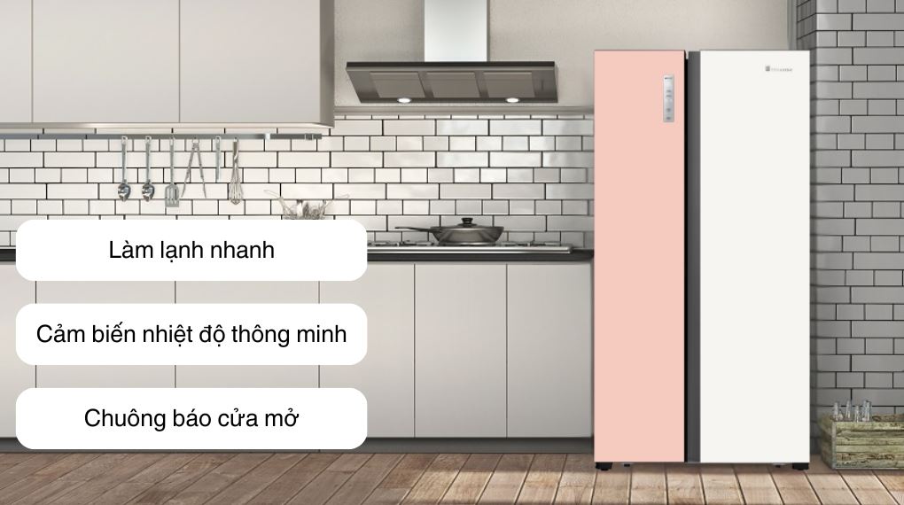 Tủ lạnh Hisense Inverter 519 lít Side By Side RS668N4EW-PU - Tiện ích