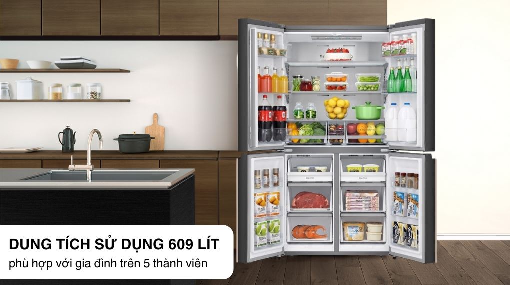 Tủ lạnh Hisense Inverter 609 lít Multi Door RQ768N4EW-KU - Dung tích