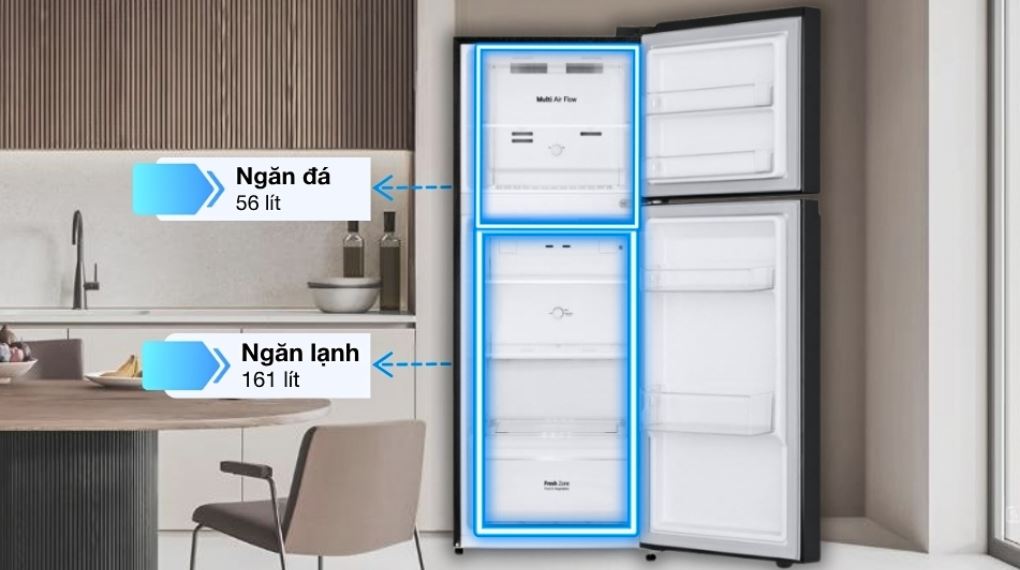 Tủ lạnh LG 217 lít LTB21BLMD - Ngăn đá Tủ lạnh LG 217 lít LTB21BLMD - Ngăn đá
