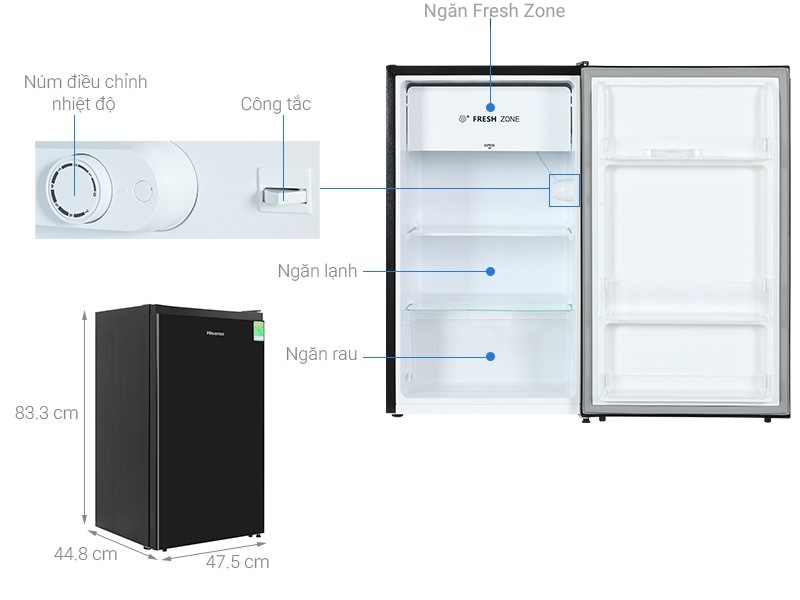 Tủ lạnh Hisense 94 lít HR09DB