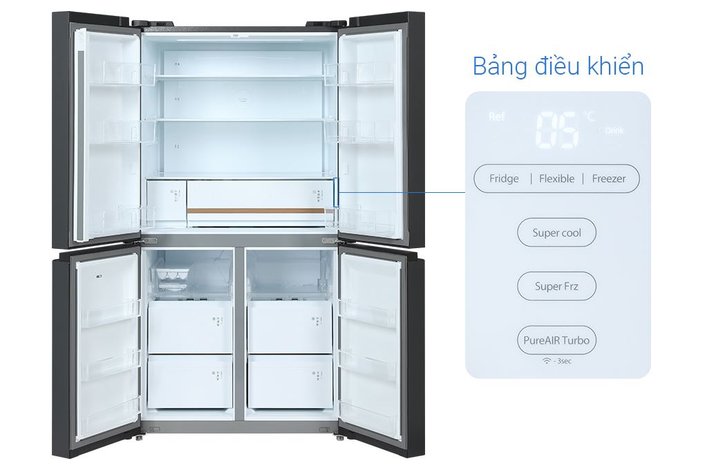 Tủ lạnh Toshiba Inverter 711 lít Multi Door GR-RF900WI-PMV(06)-MG Màu Xám