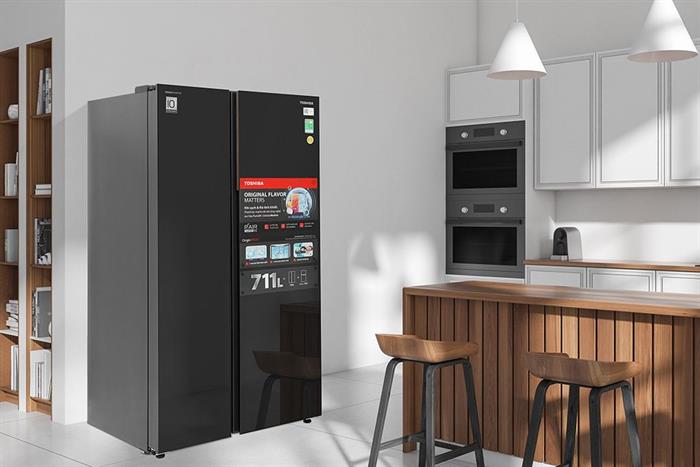 Tủ lạnh Toshiba Inverter 711 lít Side By Side GR-RS905WIA-PGV(22)-XK Màu Đen