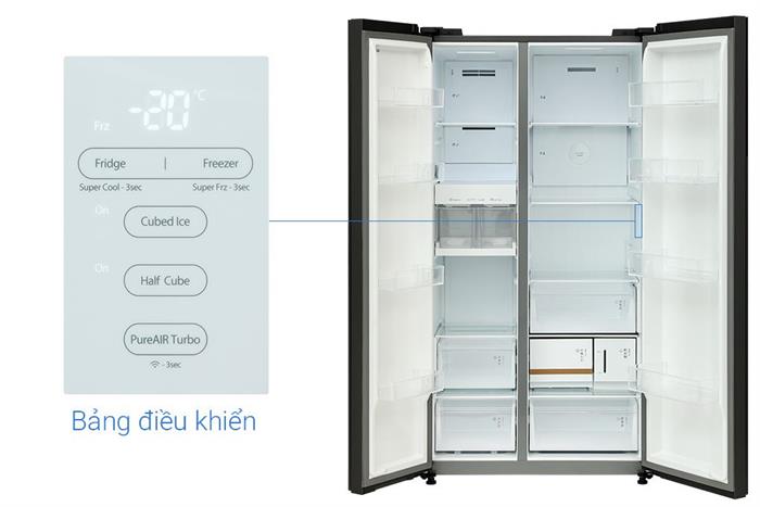 Tủ lạnh Toshiba Inverter 711 lít Side By Side GR-RS905WIA-PGV(22)-XK Màu Đen