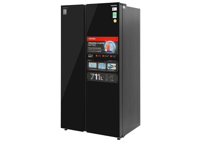 Tủ lạnh Toshiba Inverter 711 lít Side By Side GR-RS905WIA-PGV(22)-XK Màu Đen