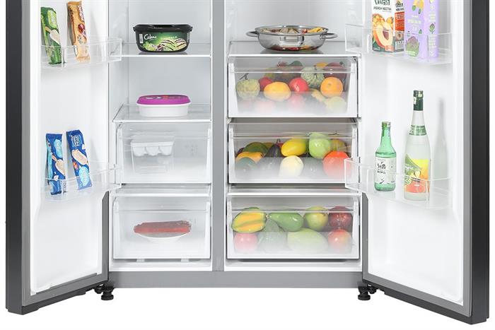 Tủ lạnh Toshiba Inverter 711 lít Side By Side GR-RS910WI-PMV(06)-MG Màu Xám