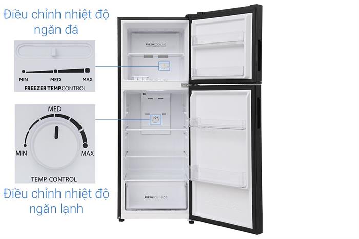 Tủ lạnh Aqua Inverter 212 lít AQR-T239FA(FB) Màu Đen