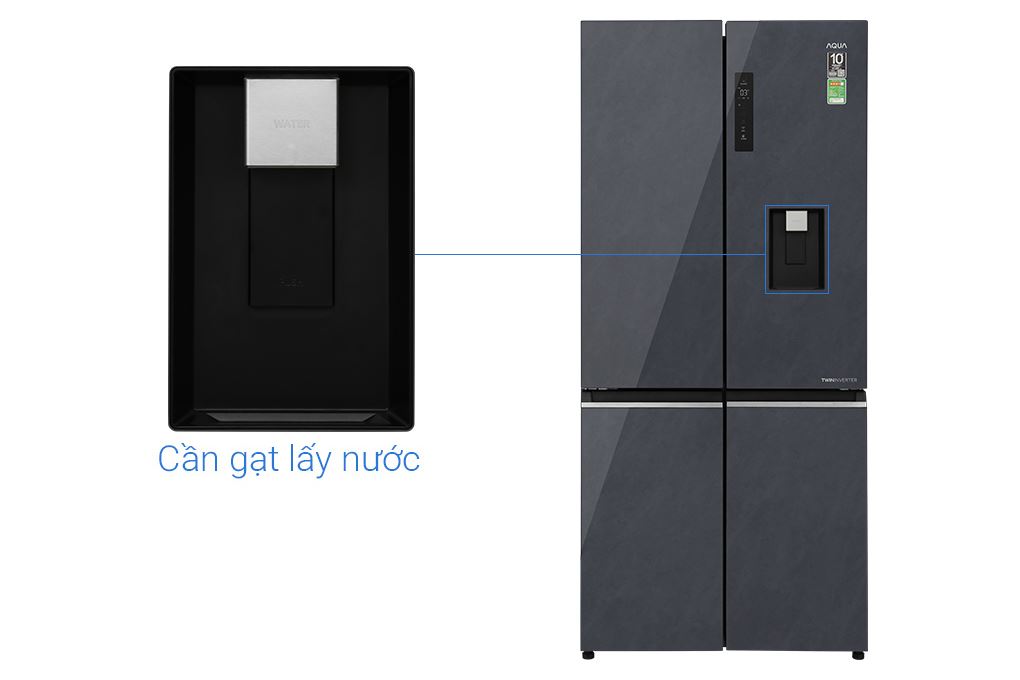 Tủ lạnh Aqua Inverter 522 lít Multi Door AQR-MA600XA(WGL)U1 Màu Đen