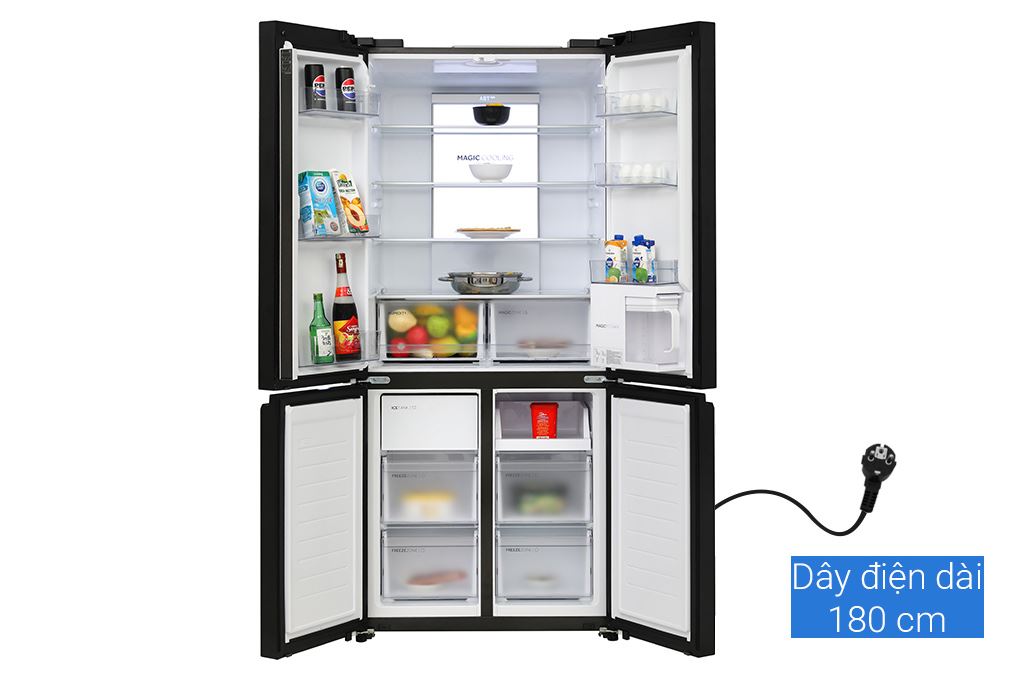 Tủ lạnh Aqua Inverter 522 lít Multi Door AQR-MA600XA(WGL)U1 Màu Đen