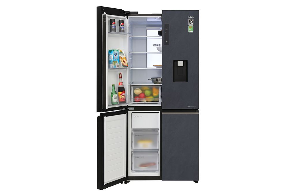 Tủ lạnh Aqua Inverter 522 lít Multi Door AQR-MA600XA(WGL)U1 Màu Đen