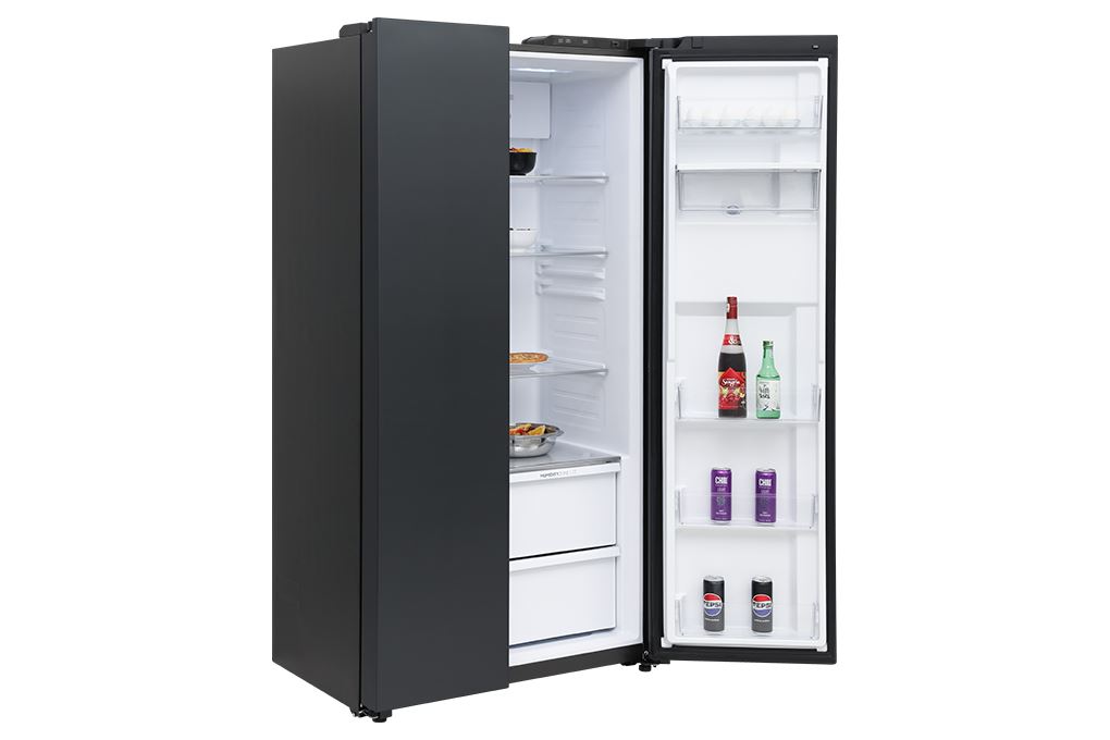 Tủ lạnh Aqua Inverter 569 lít Side By Side AQR-S633XA(WSL) Màu Đen