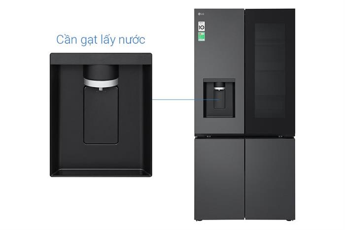 Tủ lạnh LG Inverter 576 lít Multi Door InstaView LFD58BLMAI Màu Đen