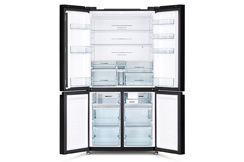 Tủ lạnh Hitachi Inverter 645 lít Multi Door R-WB700VGV4 GBK Màu Đen