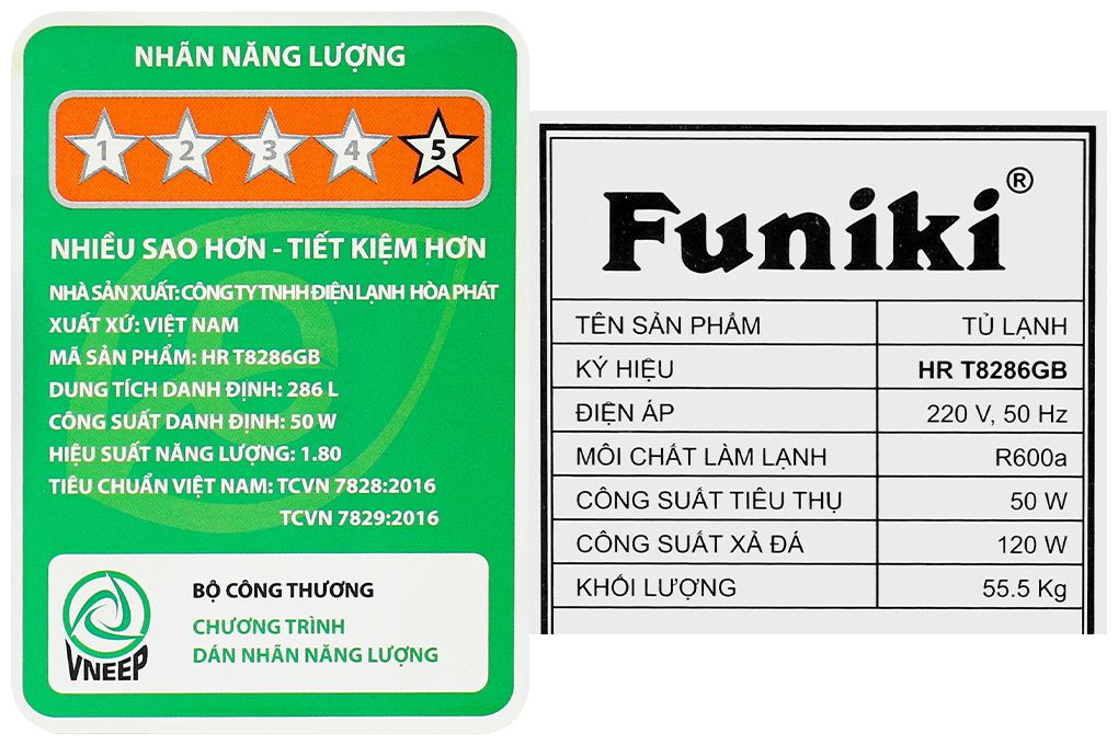 Tủ lạnh Funiki Inverter 286 lít HR T8286GB Màu Đen