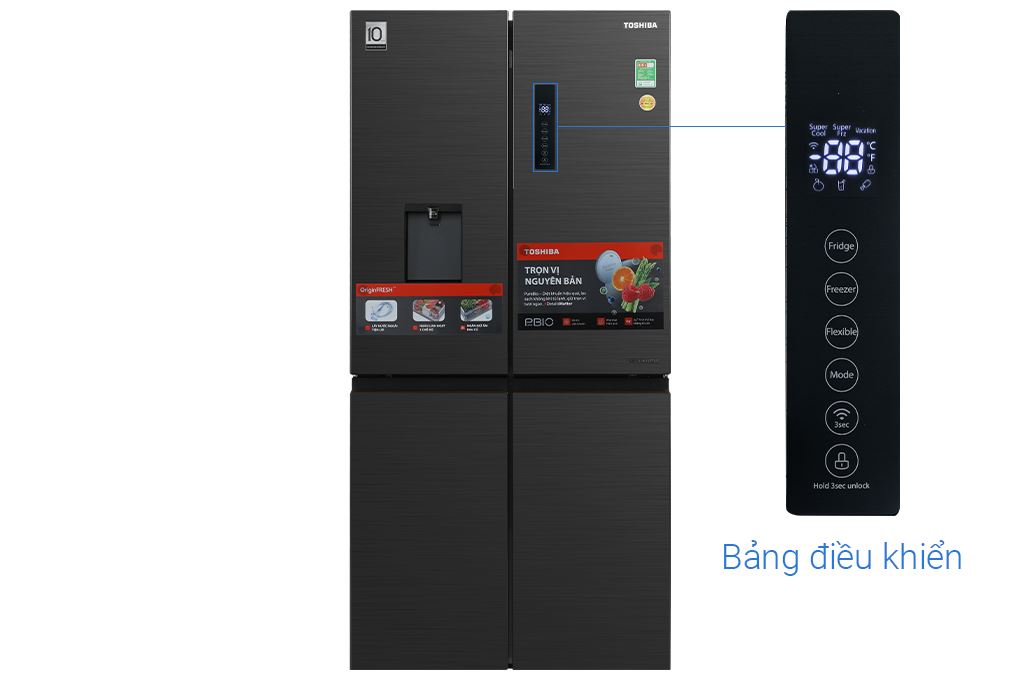 Tủ lạnh Toshiba Inverter 471 lít Multi Door GR-RF606WI-PMV(60)-AG Màu Xám