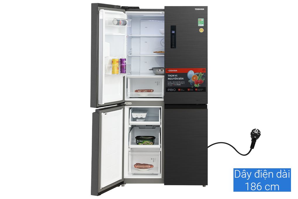 Tủ lạnh Toshiba Inverter 471 lít Multi Door GR-RF606WI-PMV(60)-AG Màu Xám
