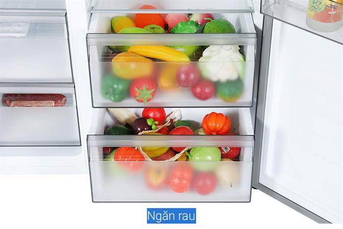 Tủ lạnh Hisense Inverter 550 lít Side By Side RS708N4EBND Màu Đen