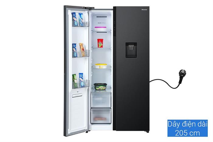 Tủ lạnh Hisense Inverter 550 lít Side By Side RS708N4EBND Màu Đen