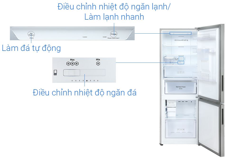 Tủ lạnh Samsung Inverter 307 lít RB30N4190S9/SV Màu Bạc