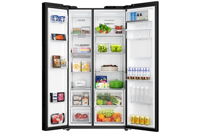Tủ lạnh Aqua Inverter 646 lít Side By Side AQR-S682XA(WGB) Màu Đen