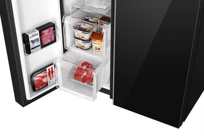 Tủ lạnh Aqua Inverter 646 lít Side By Side AQR-S682XA(WGB) Màu Đen