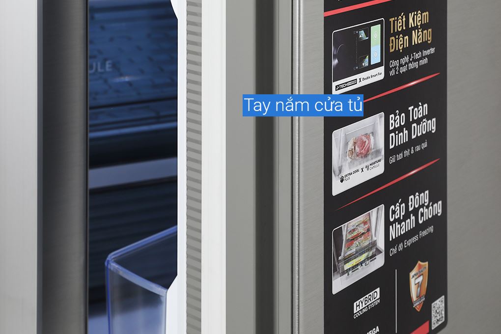 Tủ lạnh Sharp Inverter 572 lít Multi Door SJ-FX650V-SL Màu Bạc Inox