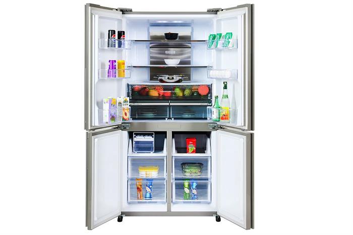 Tủ lạnh Sharp Inverter 572 lít Multi Door SJ-FX650V-SL Màu Bạc Inox