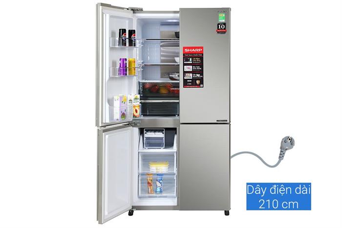 Tủ lạnh Sharp Inverter 572 lít Multi Door SJ-FX650V-SL Màu Bạc Inox