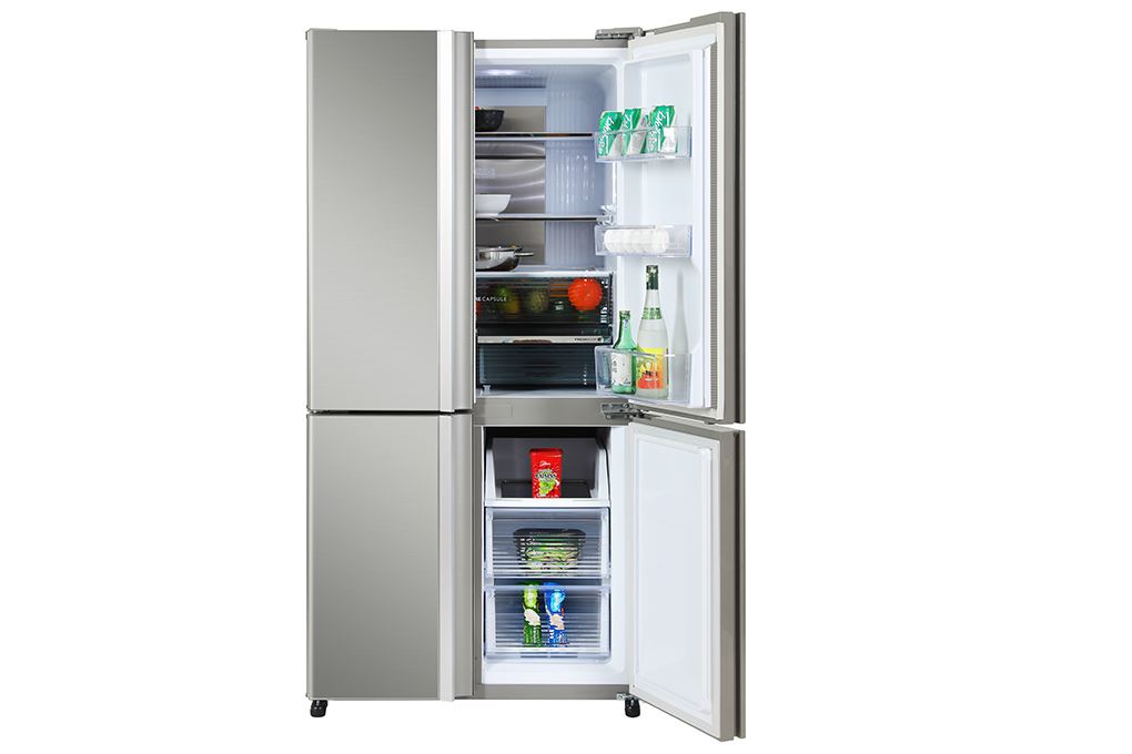 Tủ lạnh Sharp Inverter 572 lít Multi Door SJ-FX650V-SL Màu Bạc Inox