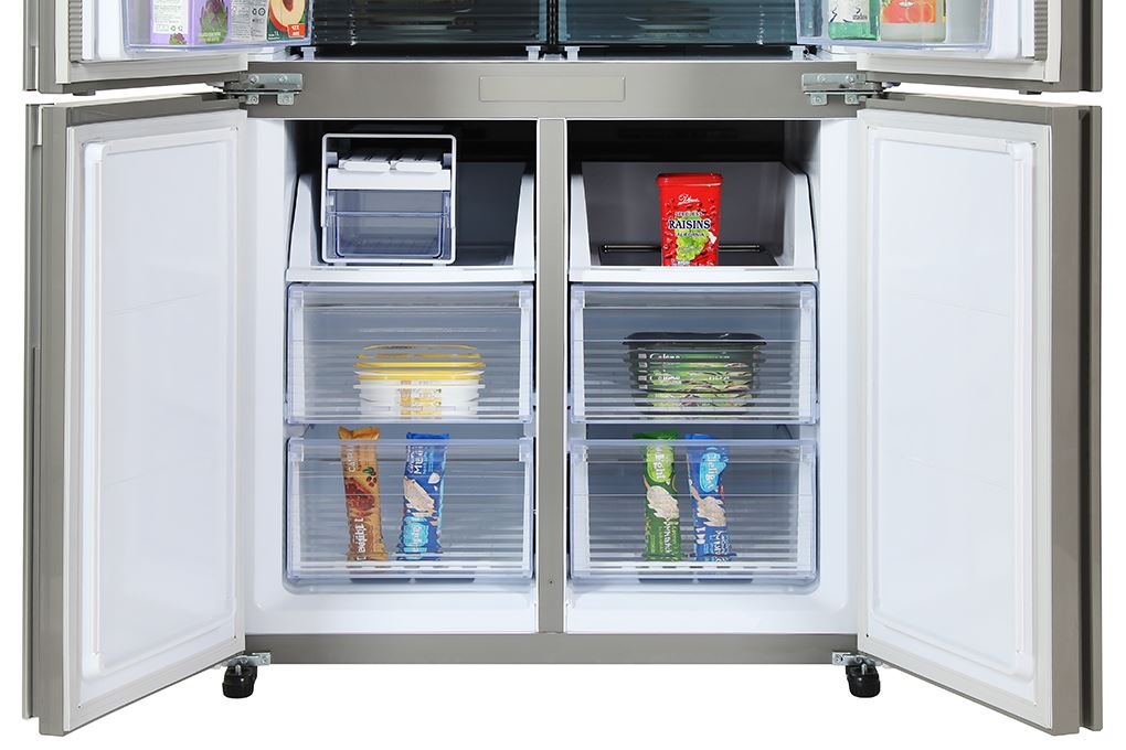 Tủ lạnh Sharp Inverter 572 lít Multi Door SJ-FX650V-SL Màu Bạc Inox
